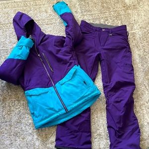 Ski snowboard jacket and pants girls size XL
